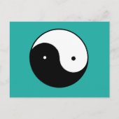Yin Yang Symbol Postkarte (Vorderseite)