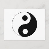 Yin Yang Symbol Postkarte (Vorderseite)