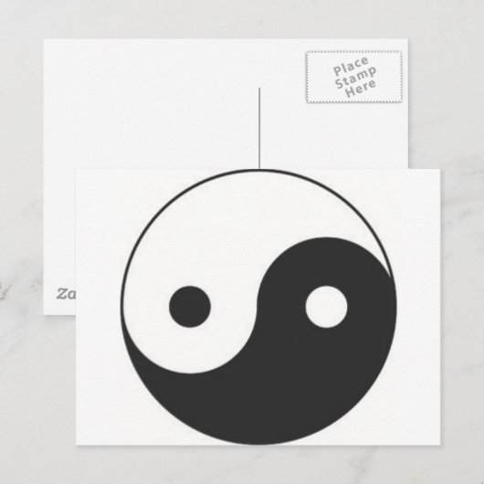 YIN & YANG SYMBOL POSTKARTE (Vorne/Hinten)
