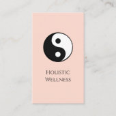 Yin Yang Symbol QR Rose Gold Simple Holistic Visitenkarte (Vorderseite)