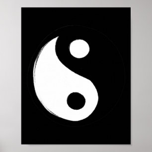 Yin Yang Symbol Retro 90er Design Spaß Yin und Yan Poster