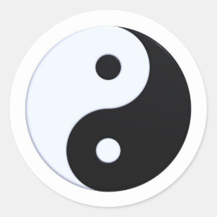 Yin-Yang Symbol Runder Aufkleber
