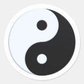 Yin-Yang-Symbol Runder Aufkleber (Vorderseite)