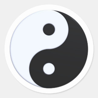 Yin-Yang-Symbol Runder Aufkleber