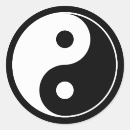 Yin Yang Symbol Runder Aufkleber