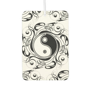 Yin & Yang-Symbol Schwarz-Weiß-Tätowierstil Autolufterfrischer