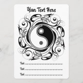 Yin & Yang Symbol Schwarz-Weiß-Tätowierungsstil Programm (Rückseite)