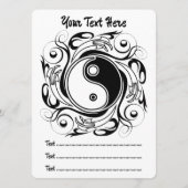 Yin & Yang Symbol Schwarz-Weiß-Tätowierungsstil Programm (Vorderseite)