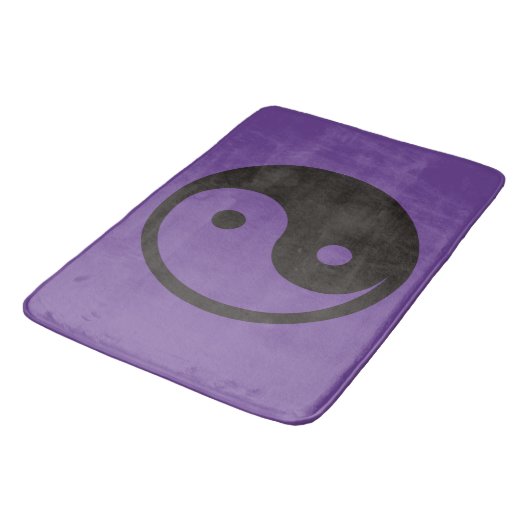 Yin Yang Symbol - solide Tätowierung Badematte (Schrägansicht)
