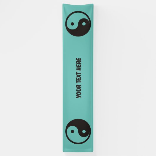 Yin Yang Symbol - solide Tätowierung Banner (Vertikal)