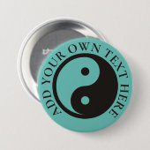 Yin Yang Symbol - solide Tätowierung Button (Vorne & Hinten)