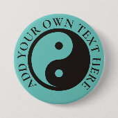 Yin Yang Symbol - solide Tätowierung Button (Vorderseite)