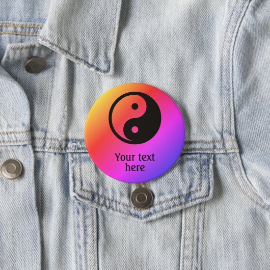Yin Yang Symbol - solide Tätowierung Button (Beispiel)