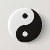 Yin Yang Symbol - solide Tätowierung Button (Vorderseite)