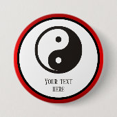 Yin Yang Symbol - solide Tätowierung Button (Vorderseite)