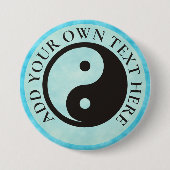 Yin Yang Symbol - solide Tätowierung Button (Vorderseite)