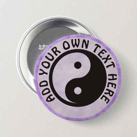 Yin Yang Symbol - solide Tätowierung Button (Vorne & Hinten)