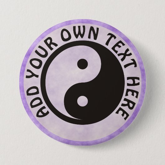 Yin Yang Symbol - solide Tätowierung Button (Vorderseite)
