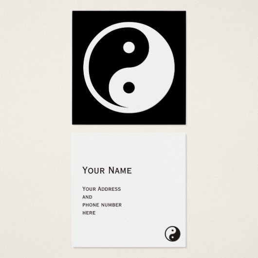 Yin Yang Symbol - solide Tätowierung-Design 2 (Vorne & Hinten)