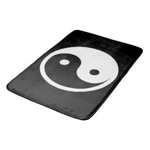 Yin Yang Symbol - solide Tätowierung-Design 2 Badematte