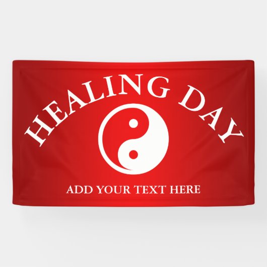 Yin Yang Symbol - solide Tätowierung-Design 2 Banner (Horizontal)