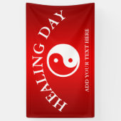 Yin Yang Symbol - solide Tätowierung-Design 2 Banner (Vertikal)