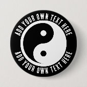 Yin Yang Symbol - solide Tätowierung-Design 2 Button (Vorderseite)