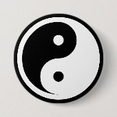 Yin Yang Symbol - solide Tätowierung-Design 2 Button (Vorderseite)