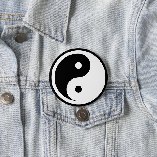 Yin Yang Symbol - solide Tätowierung-Design 2 Button (Beispiel)