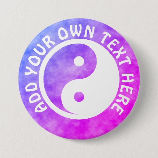 Yin Yang Symbol - solide Tätowierung-Design 2 Button (Vorderseite)