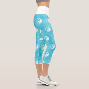 Yin Yang Symbol - solide Tätowierung-Design 2 Capri Leggings