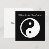 Yin Yang Symbol - solide Tätowierung-Design 2 Einladung (Vorne/Hinten)