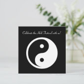 Yin Yang Symbol - solide Tätowierung-Design 2 Einladung (Stehend Vorderseite)