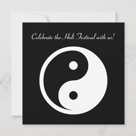 Yin Yang Symbol - solide Tätowierung-Design 2 Einladung (Vorderseite)