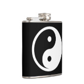 Yin Yang Symbol - solide Tätowierung-Design 2 Flachmann (Rechts)