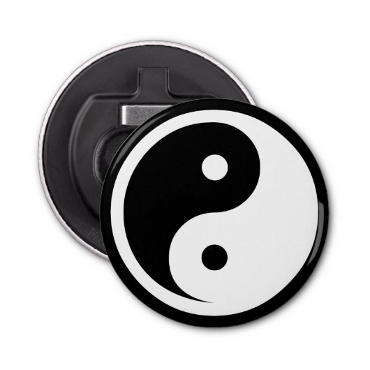 Yin Yang Symbol - solide Tätowierung-Design 2 Flaschenöffner (Vorderseite)