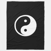 Yin Yang Symbol - solide Tätowierung-Design 2 Fleecedecke (Vorderseite)