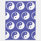 Yin Yang Symbol - solide Tätowierung-Design 2 Fleecedecke (Vorderseite)