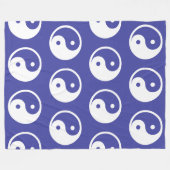 Yin Yang Symbol - solide Tätowierung-Design 2 Fleecedecke (Vorderseite (Horizontal))