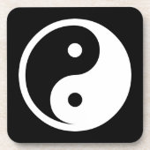 Yin Yang Symbol - solide Tätowierung-Design 2 Getränkeuntersetzer (Vorderseite)