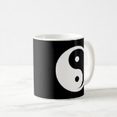 Yin Yang Symbol - solide Tätowierung-Design 2 Kaffeetasse (VorderseiteRechts)