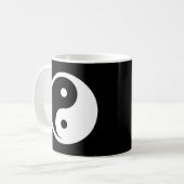 Yin Yang Symbol - solide Tätowierung-Design 2 Kaffeetasse (Vorderseite Links)
