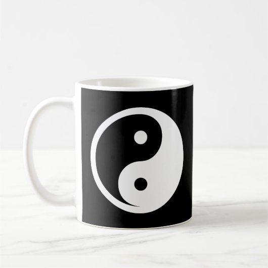 Yin Yang Symbol - solide Tätowierung-Design 2 Kaffeetasse (Links)