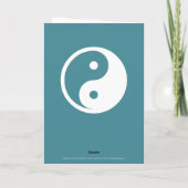 Yin Yang Symbol - solide Tätowierung-Design 2 Karte (Rückseite)