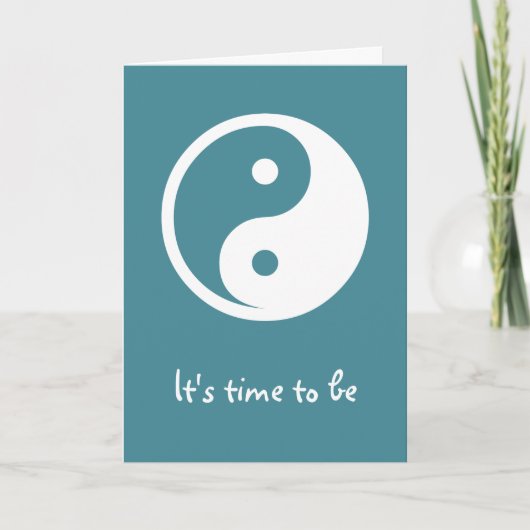Yin Yang Symbol - solide Tätowierung-Design 2 Karte (Vorderseite)