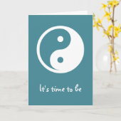 Yin Yang Symbol - solide Tätowierung-Design 2 Karte (Gelbe Blume)