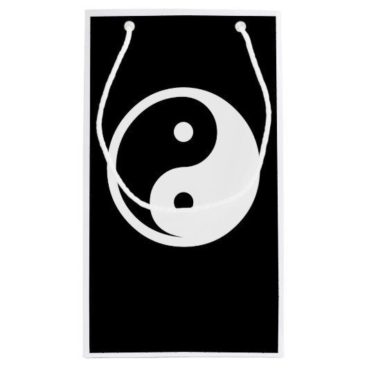 Yin Yang Symbol - solide Tätowierung-Design 2 Kleine Geschenktüte (Rückseite)