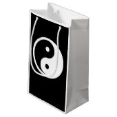 Yin Yang Symbol - solide Tätowierung-Design 2 Kleine Geschenktüte (Rückseite Schrägansicht)