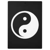Yin Yang Symbol - solide Tätowierung-Design 2 Klemmbrett (Rückseite)