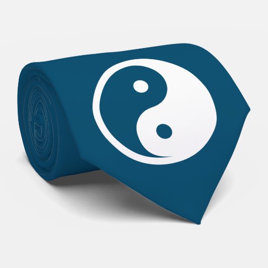 Yin Yang Symbol - solide Tätowierung-Design 2 Krawatte (Gerollt)